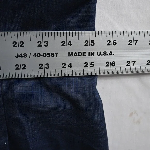 Jos A Bank Reserve 50R Blue‎ Plaid Reda Wool Soft Shoulder Blazer Sport Coat